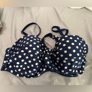Polka dot bathing suit top